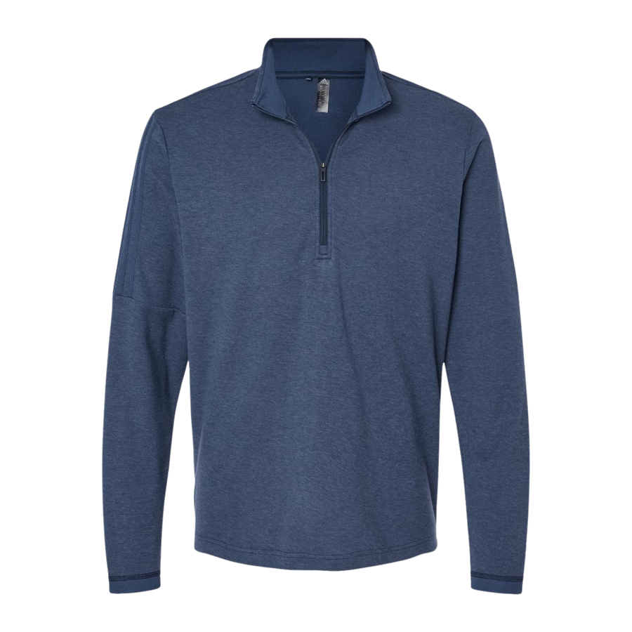 3-Striped Heathered Quarter-Zip